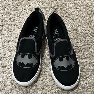 NWT GAP Kids Black Slip-On Batman Sneakers